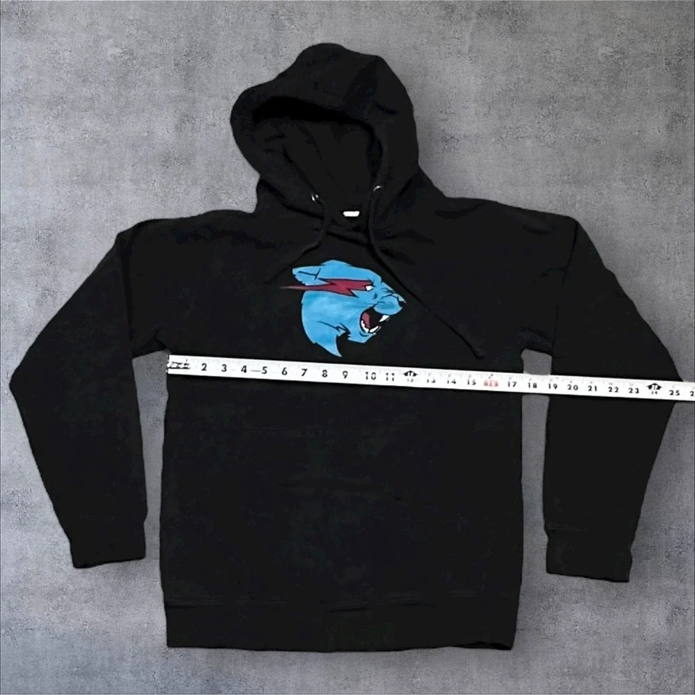 MrBeast‎ Logo Hoodie Black Adult XS/Youth XL Independent Trading Co Cotton Blend